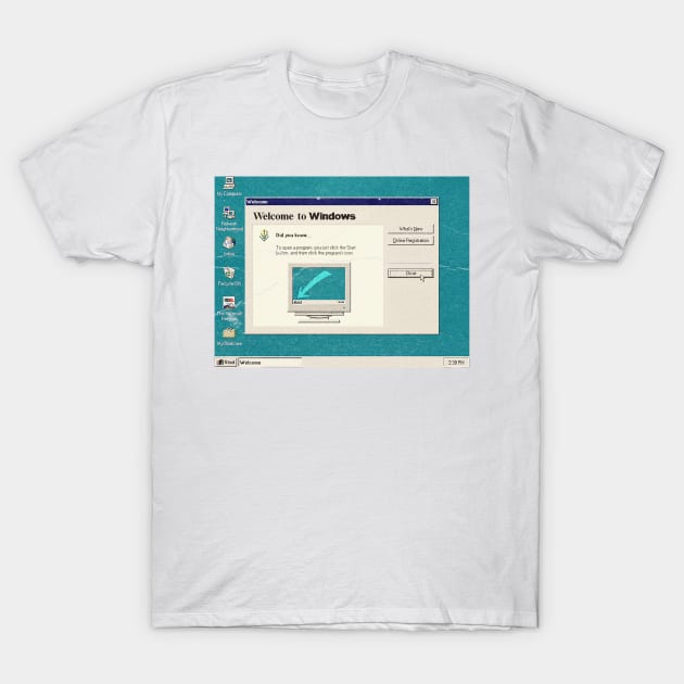 Windows 95 Dekstop T-Shirt by Kaine Ability